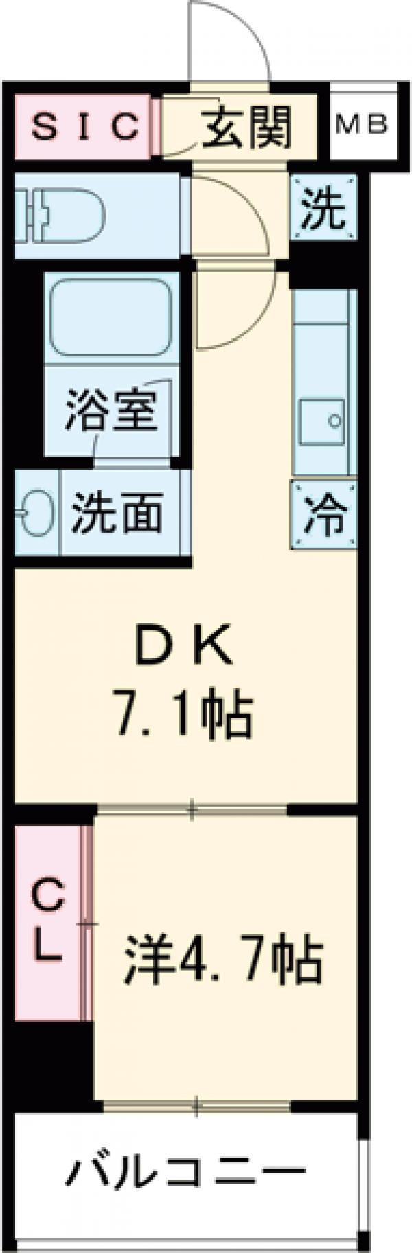 BRILLIA IST 洗足池の杜(1DK/3階)の間取り写真