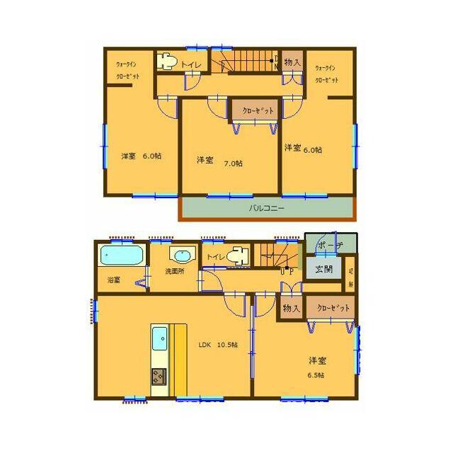 小田急電鉄小田原線 小田急相模原駅 徒歩25分 2階建 築4年(4LDK)の間取り写真
