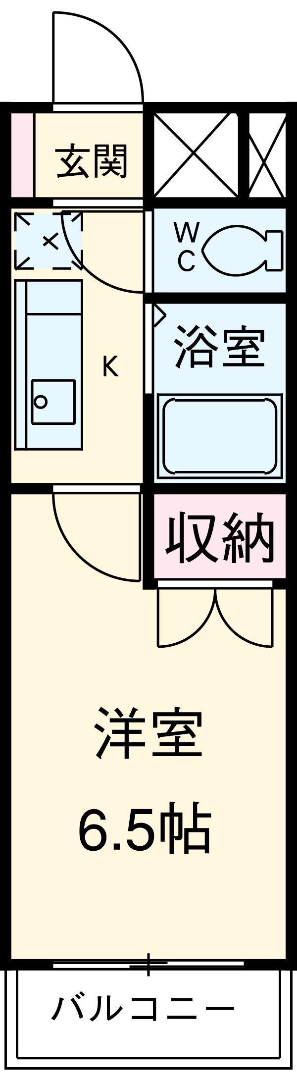 ドミトリ518(1K/2階)の間取り写真