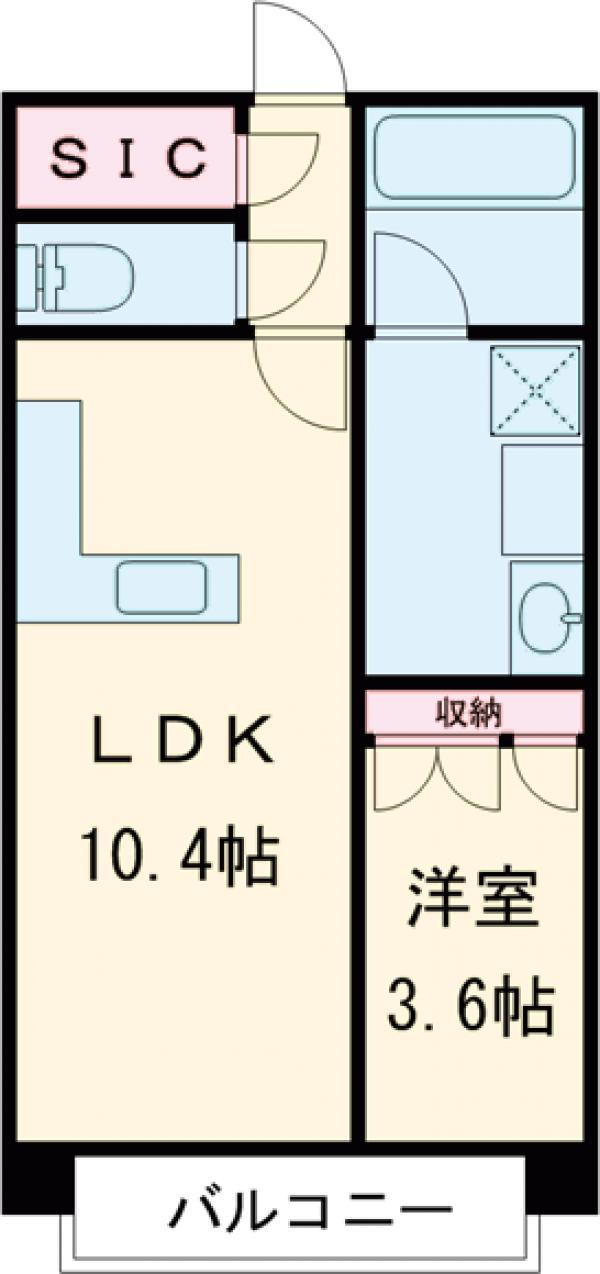 レーベン長岡天神CRESIST(1LDK/10階)の間取り写真
