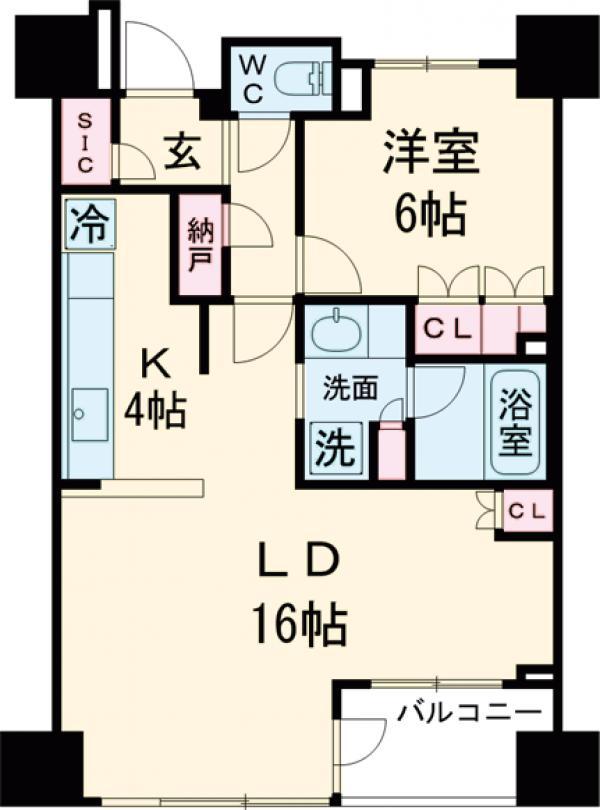 プラウド葛西(1LDK/11階)の間取り写真