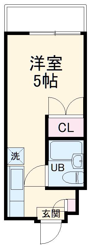 ガーデンヒルズ川口(ワンルーム/3階)の間取り写真