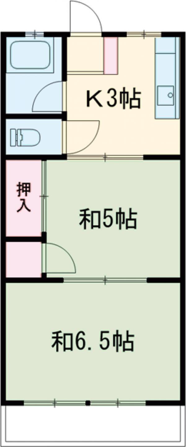 昭和ハイツ(2K/2階)の間取り写真