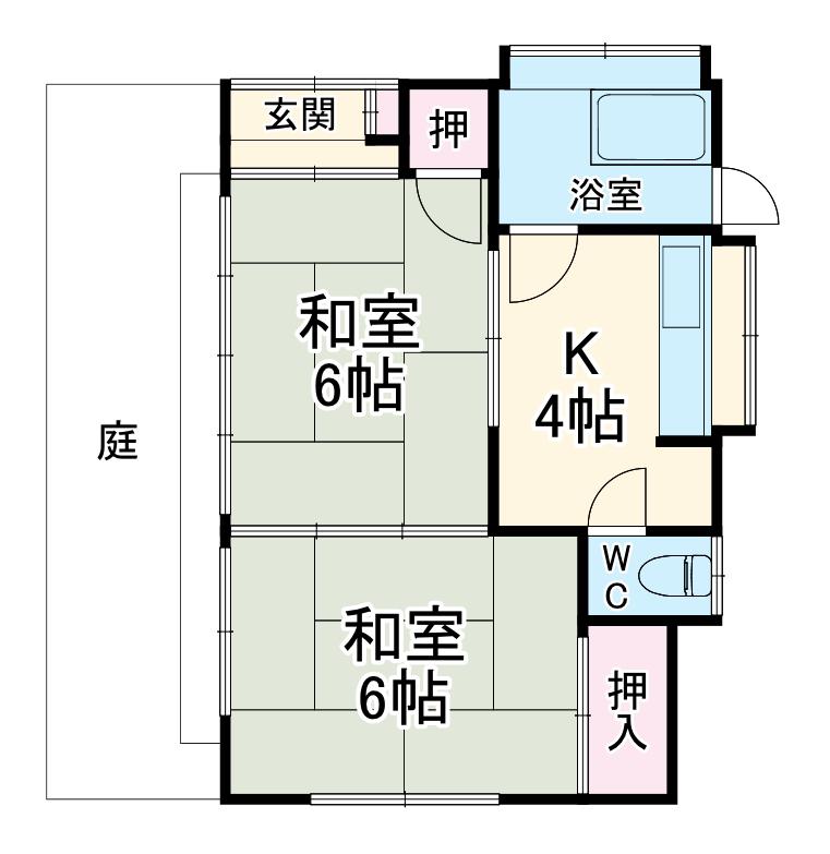 東葉高速鉄道 船橋日大前駅 徒歩22分 1階建 築54年(2K)の間取り写真