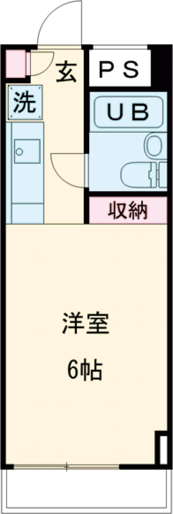 SKKビル(ワンルーム/2階)の間取り写真