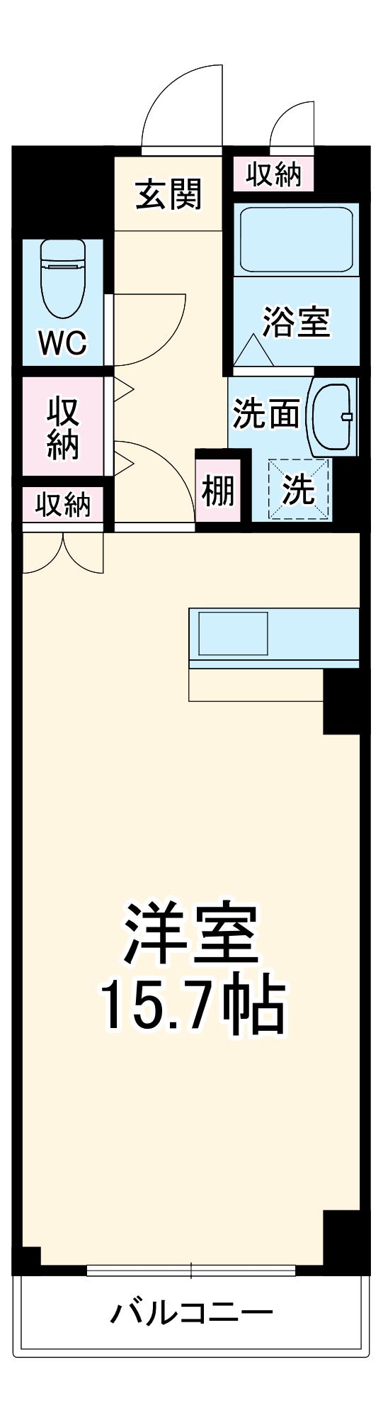 アメニティマンション(1K/3階)の間取り写真