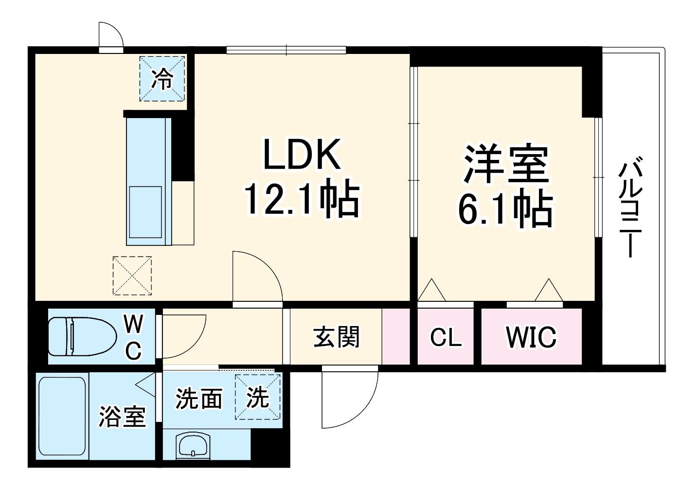 D PAINA 登戸Ⅱ(1LDK/2階)の間取り写真