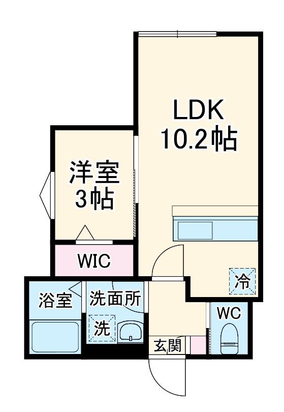 KEIAI RESIDENCE 大和田4(1LDK/3階)の間取り写真