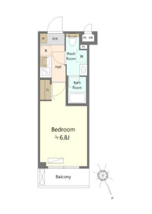 SHOKEN RESIDENCE横浜鶴見Ⅱ(1K/2階)の間取り写真