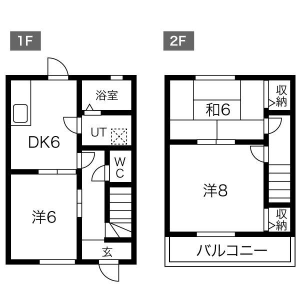 東海道本線 稲沢駅 徒歩28分 2階建 築27年(3DK/2階)の間取り写真