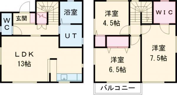 両毛線 伊勢崎駅 徒歩40分 2階建 築14年(3LDK)の間取り写真
