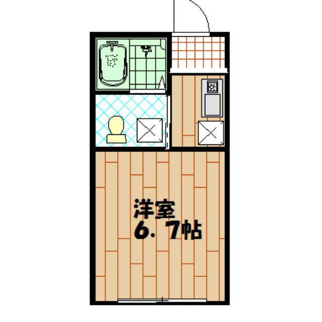 MOCA HOUSE(1K/2階)の間取り写真