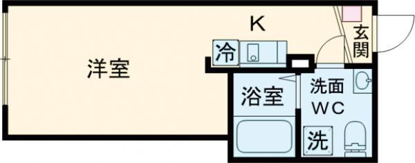 亀有マンション(ワンルーム/1階)の間取り写真