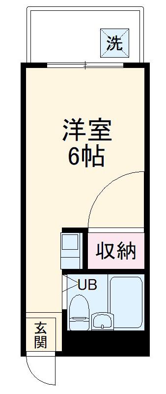 メゾン丸山(ワンルーム/2階)の間取り写真