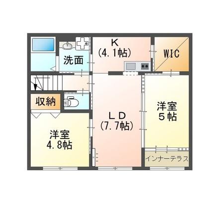 オリーヴァ(2LDK/2階)の間取り写真