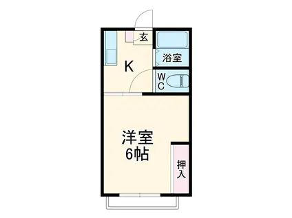 富士ハイツ(1K/2階)の間取り写真