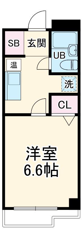 エクセル弁天(1K/1階)の間取り写真