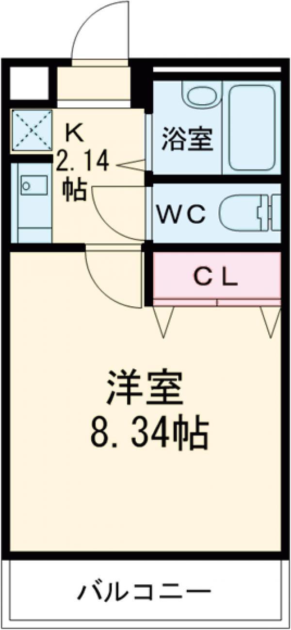 東武鉄道宇都宮線 南宇都宮駅 徒歩10分 3階建 築30年(1K/2階)の間取り写真