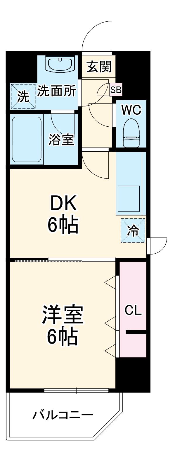 MILLE FLORE FUZISAWA(1DK/2階)の間取り写真