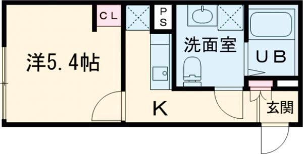 メゾンアッシュ大山(1K/5階)の間取り写真
