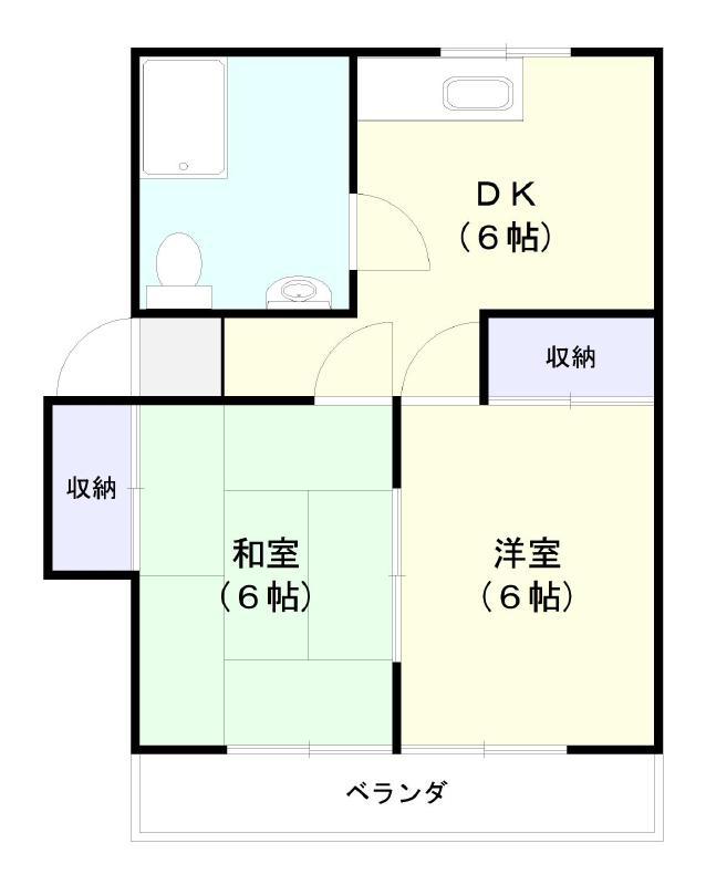 第一池田マンション(2DK/2階)の間取り写真