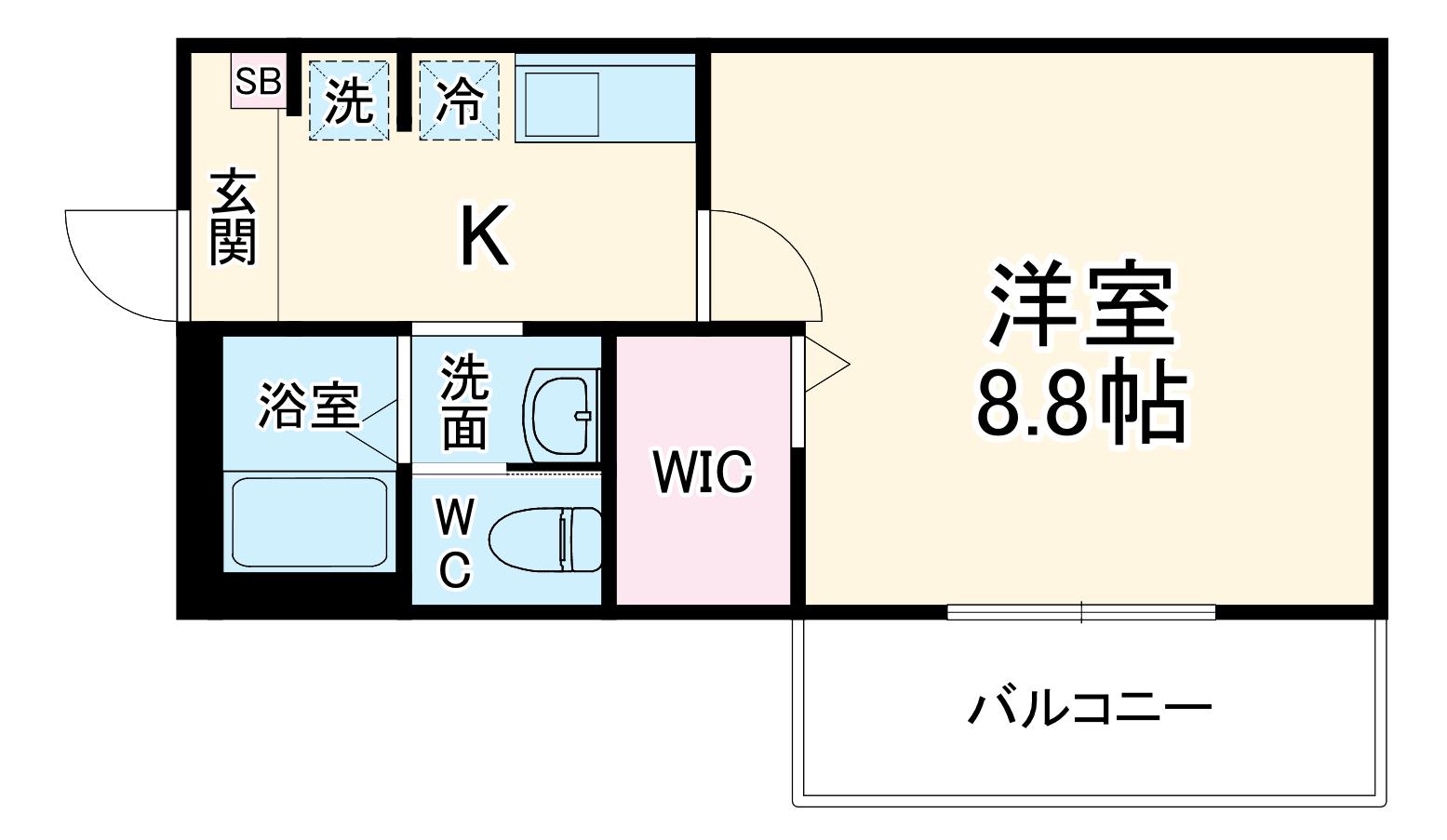 センターヴィレッジ日進町(1K/1階)の間取り写真