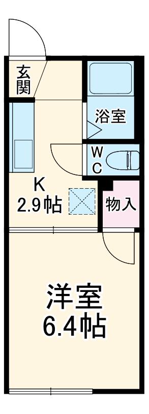 フォーブルミノワ(1K/1階)の間取り写真