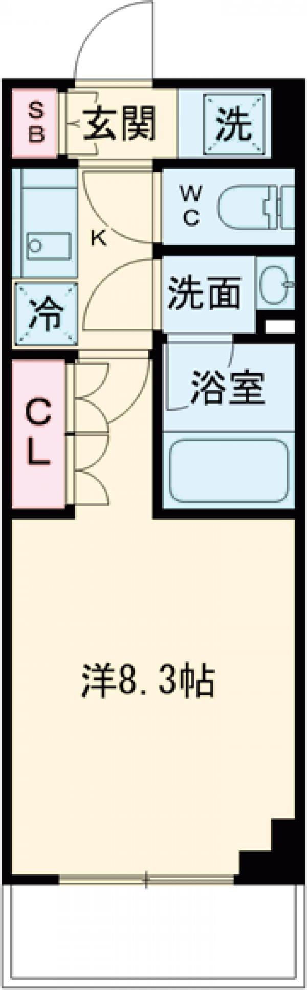 DⅠPS上板橋(1K/5階)の間取り写真