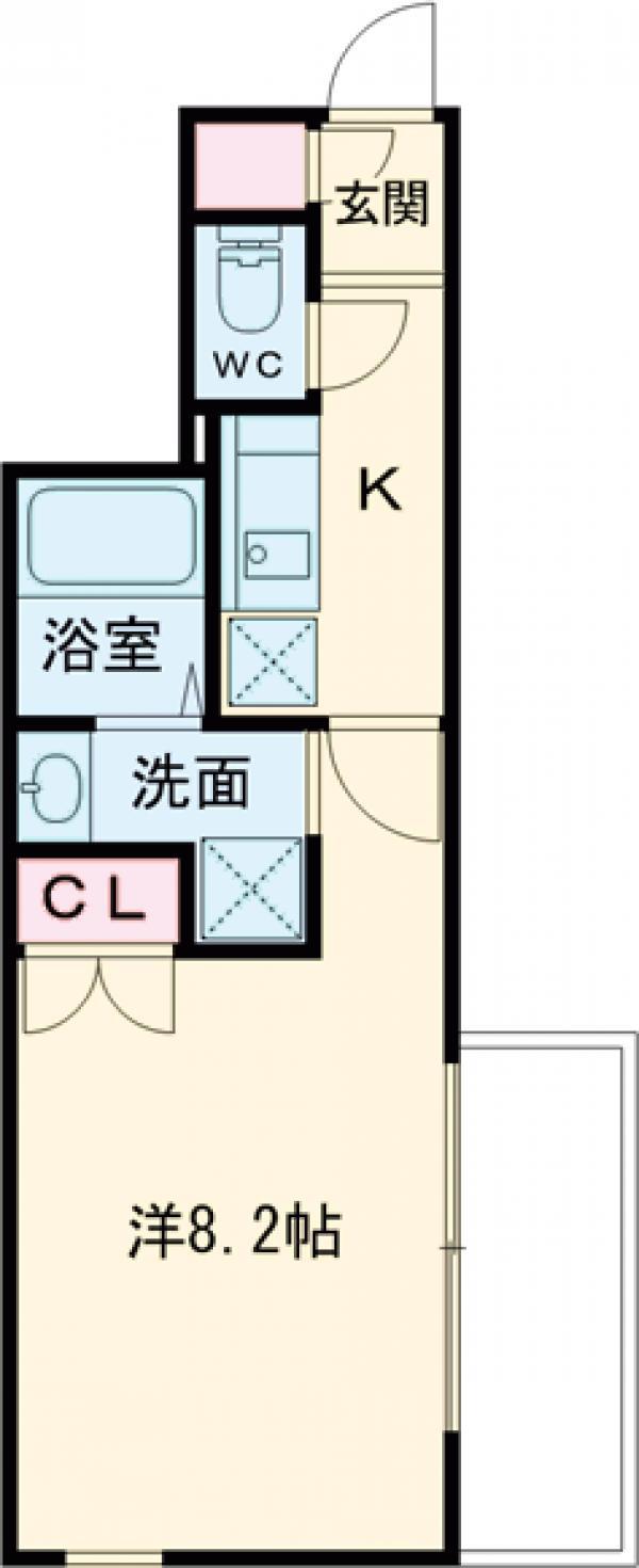 MEJIRORESIDENCE(1K/4階)の間取り写真