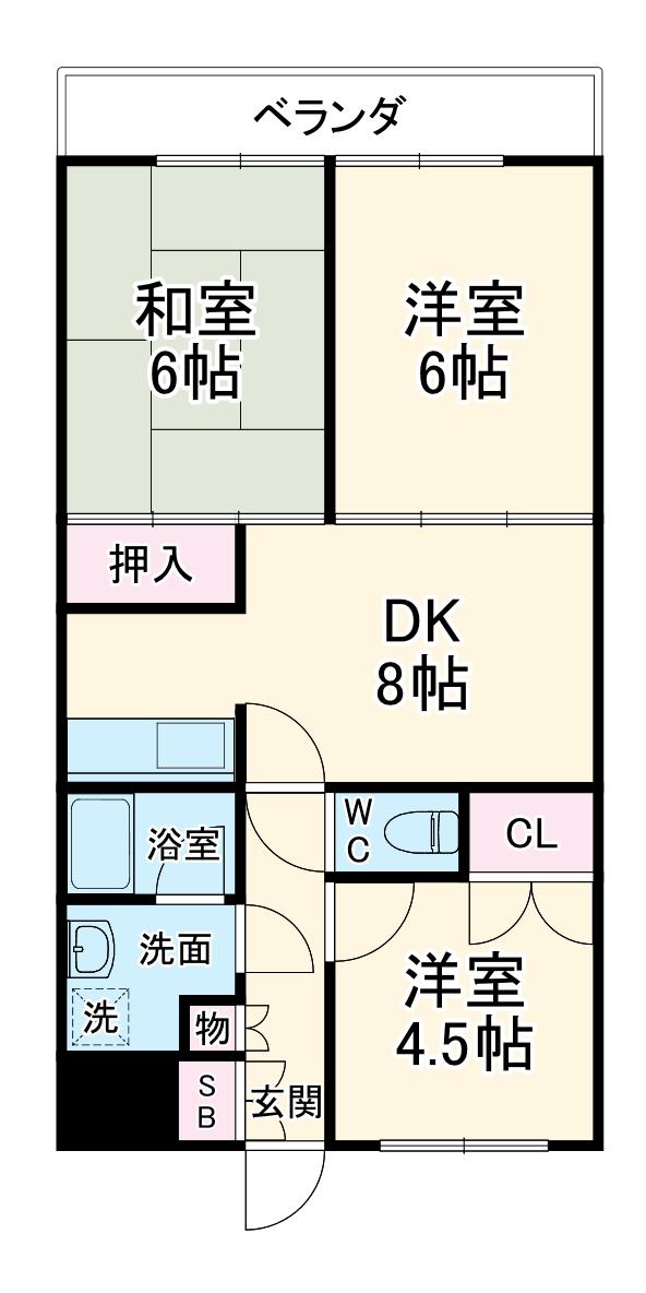 ルファールホリキ(3DK/2階)の間取り写真