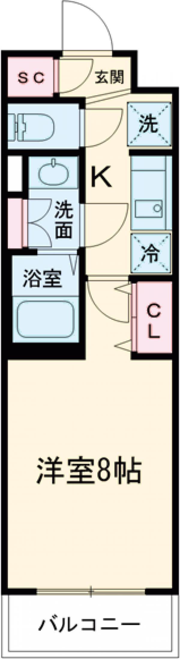 MEJIRORESIDENCE(1K/3階)の間取り写真