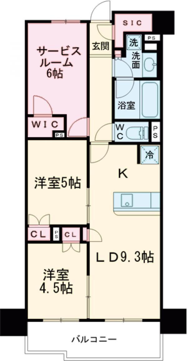 アンビシャス青砥(2SLDK/4階)の間取り写真