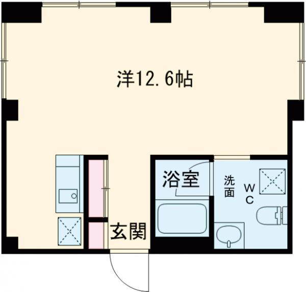 SOLUM世田谷砧(ワンルーム/3階)の間取り写真