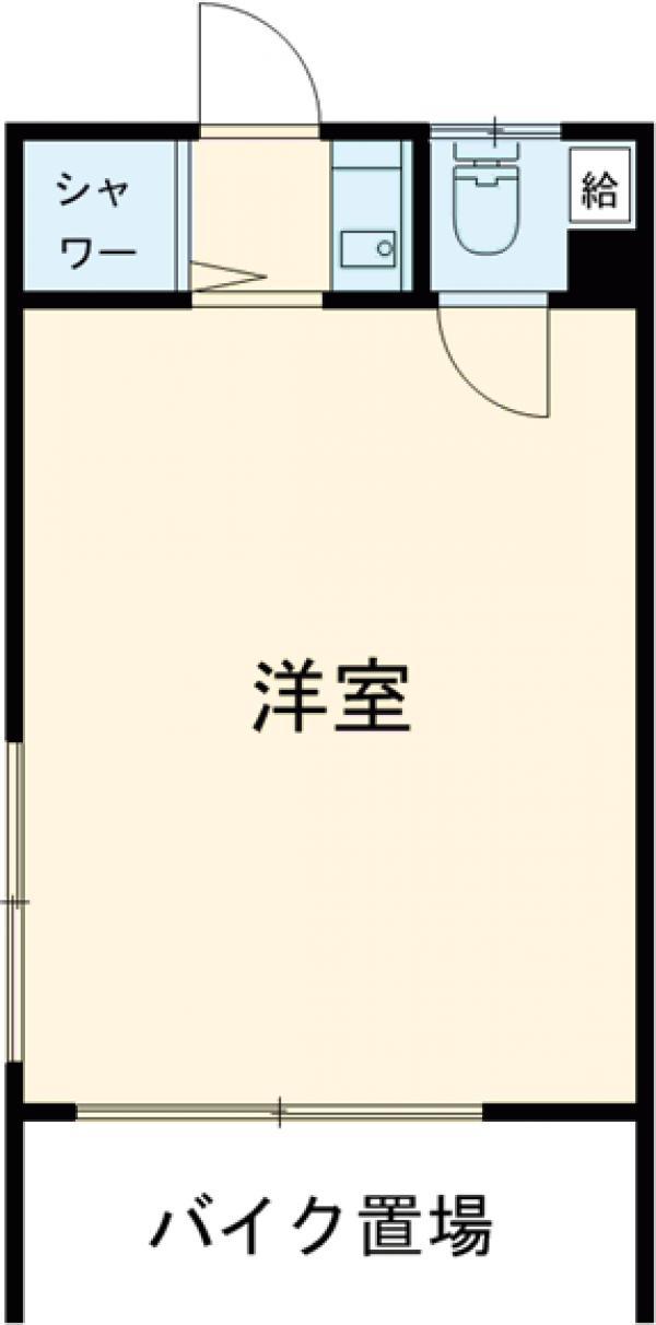 桜が池ハイツ(ワンルーム/1階)の間取り写真