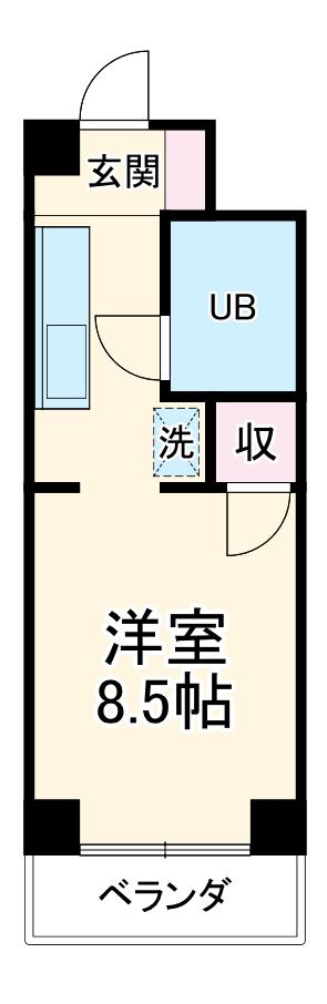グリーンヒル花園(1K/1階)の間取り写真