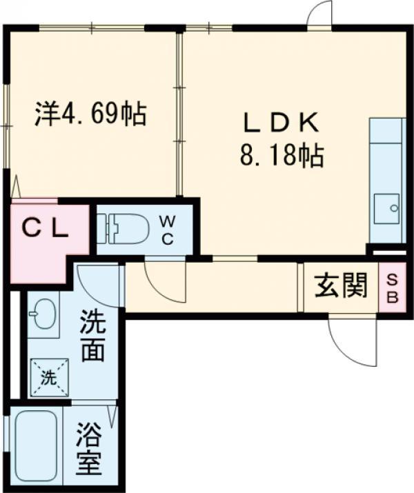 GRAND SOLEIL 5(1LDK/2階)の間取り写真