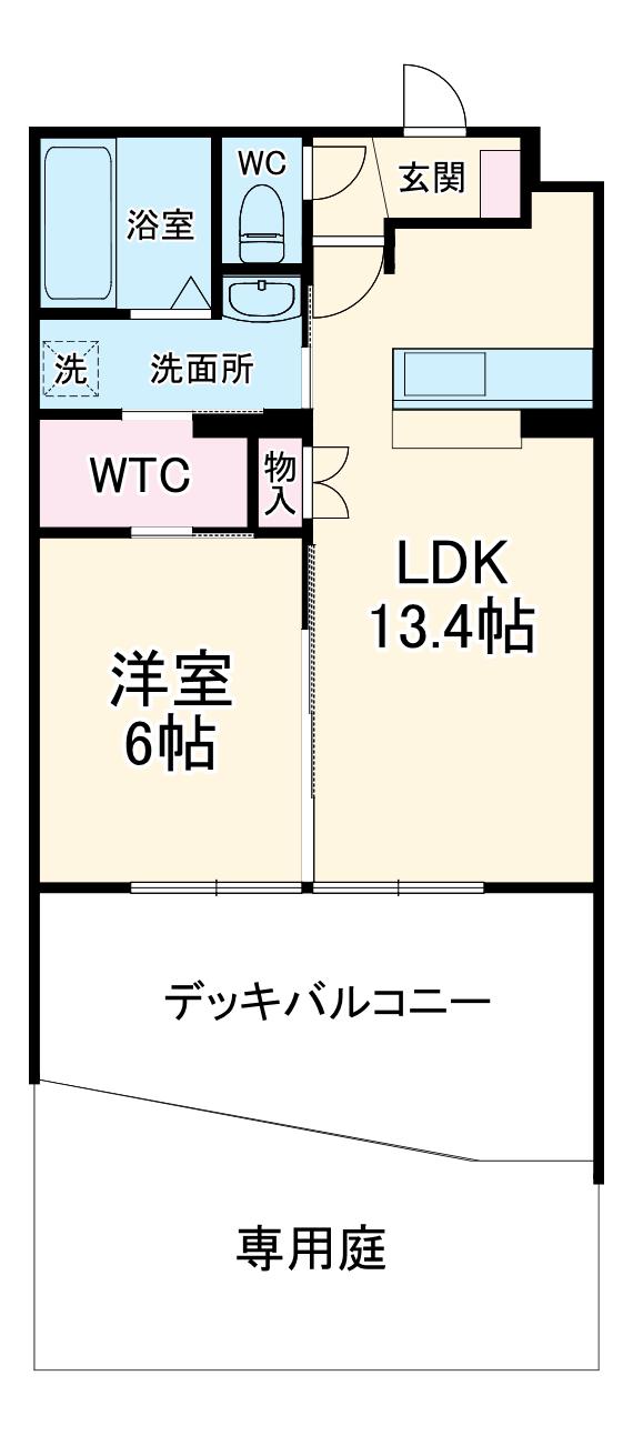 棒屋第16住吉ハイツ(1LDK/1階)の間取り写真