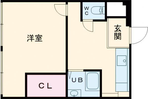 第5フジサンビル(1LDK/5階)の間取り写真