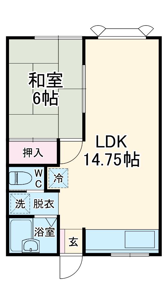 コーポヒロ(1LDK/1階)の間取り写真