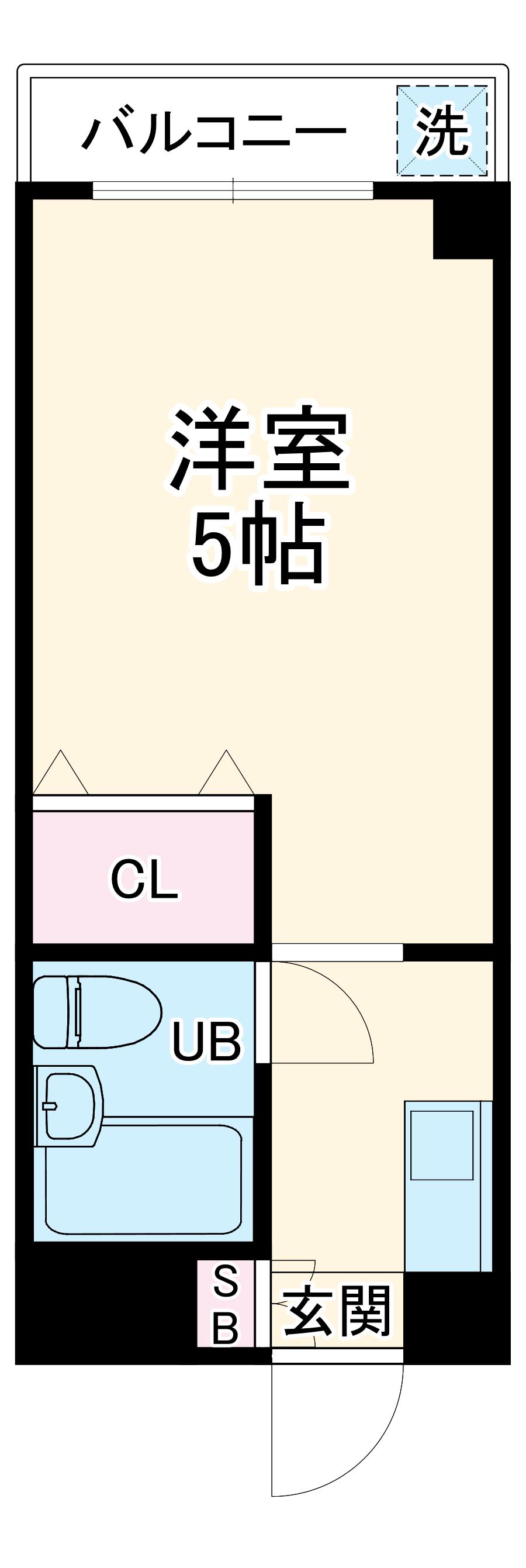 メゾンド-ル南行徳(1K/2階)の間取り写真