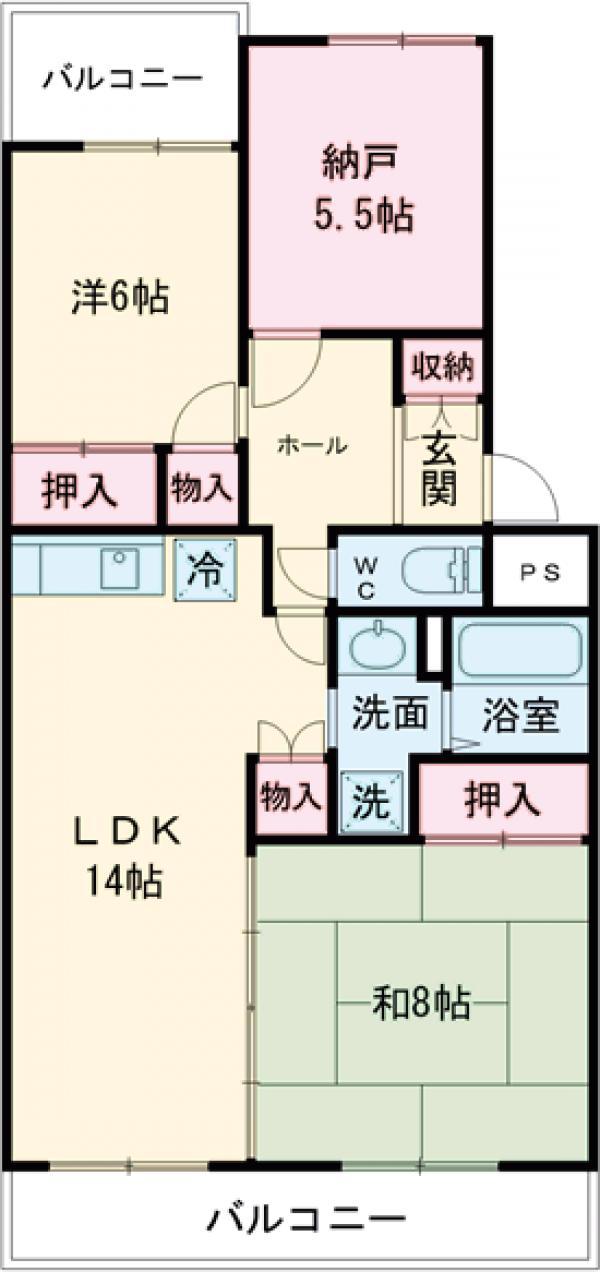 クレイストンヴィラ(2SLDK/3階)の間取り写真