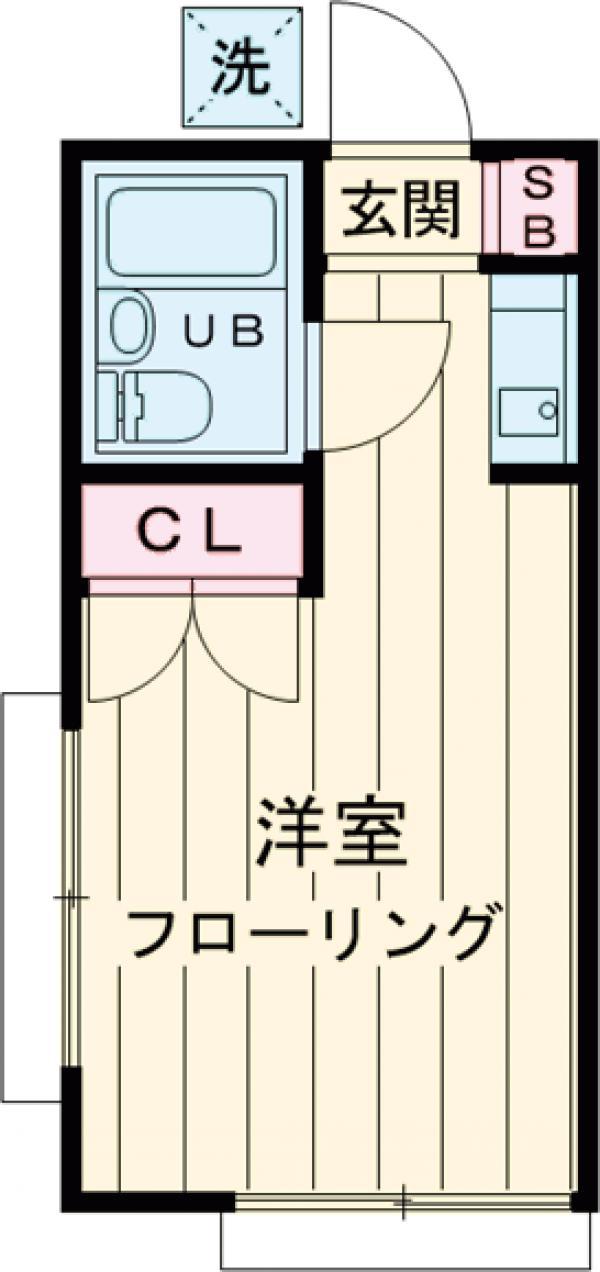 サンハイツ上石神井(ワンルーム/1階)の間取り写真