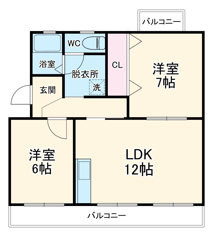 SUPERIOR Ⅰ(2LDK/3階)の間取り写真