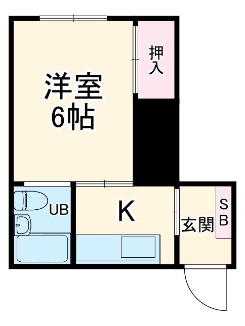 第3すみれハイツ(1K/1階)の間取り写真