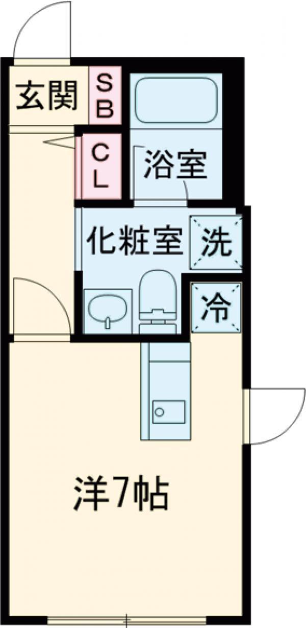 MDM池尻大橋(ワンルーム/1階)の間取り写真