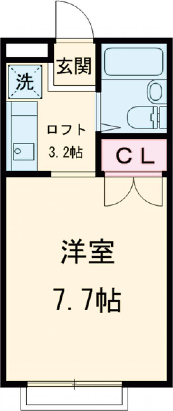 アネックス鷹番(ワンルーム/2階)の間取り写真