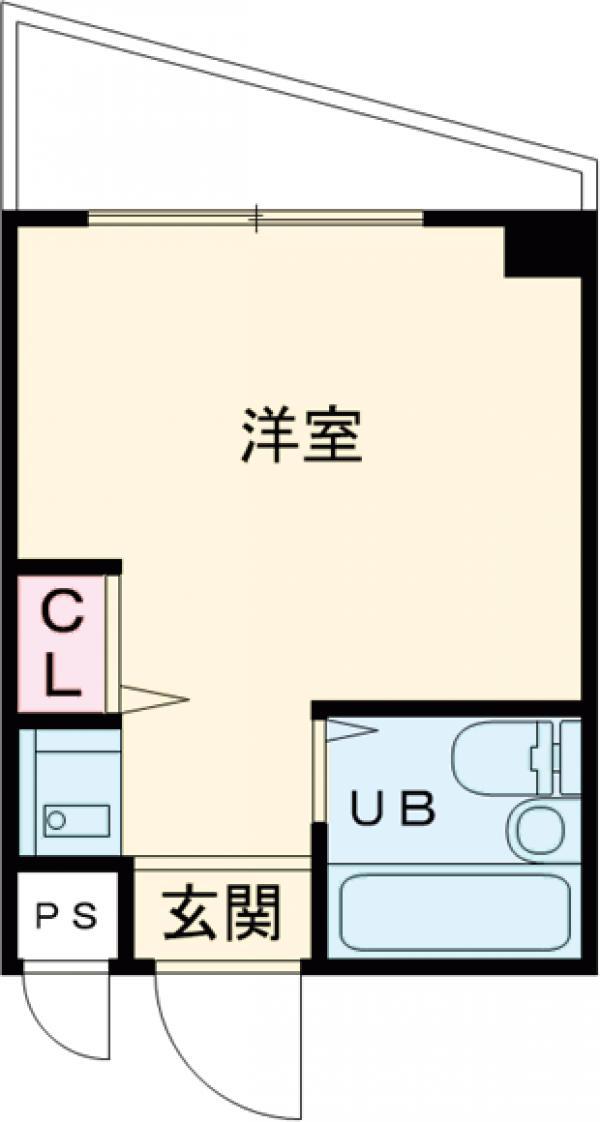 イシダビル(ワンルーム/3階)の間取り写真