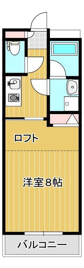 レアールガーデン(1K/1階)の間取り写真