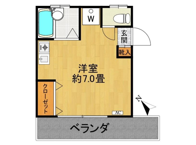 第3シャトルヤジマ(ワンルーム/3階)の間取り写真