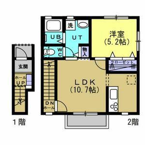 グランブレイン(1LDK/2階)の間取り写真